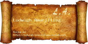Ludwigh Amarillisz névjegykártya